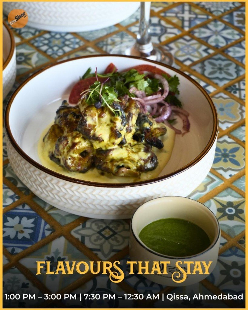 Creamy tikka with mint chutney